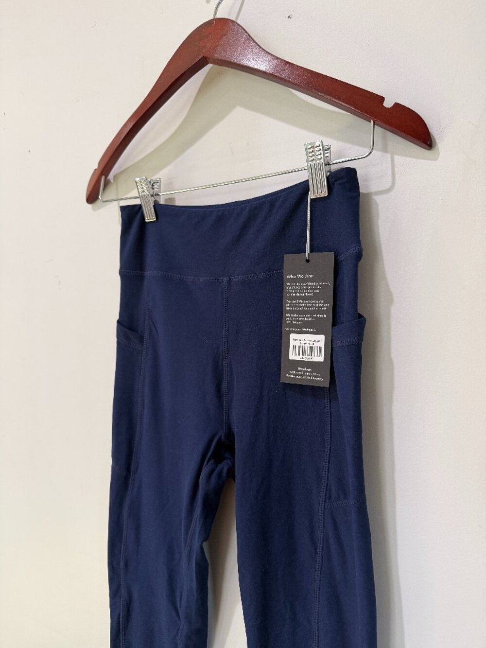 Wolven Sapphire Pocket Leggings Blue High Waisted Women's S NWT
